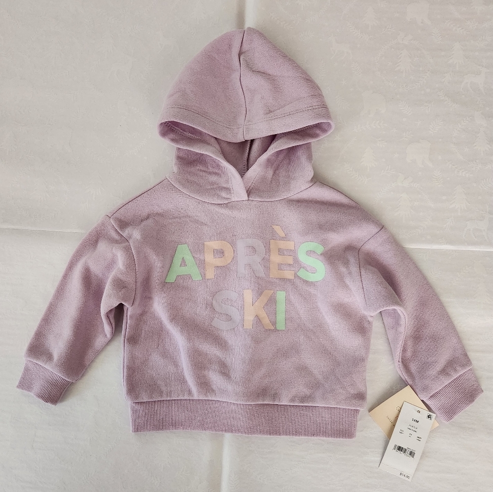 Grayson mini baby toddler hoodie Sweatshirt purple Après Ski 18m
